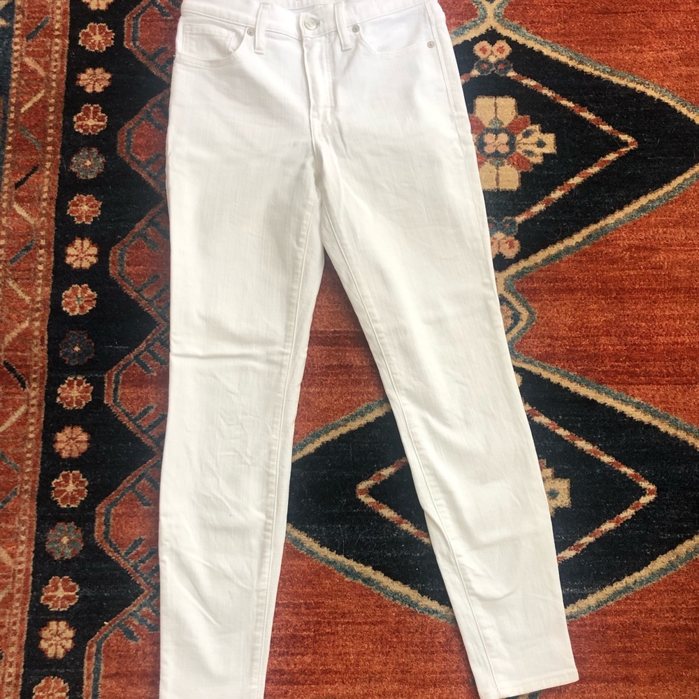 Madewell White 9 In. High-rise Skinny Jeans - Size 26